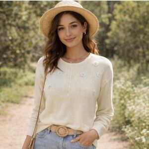 Classic Blue Women's Jeans and white sweater very good combinations